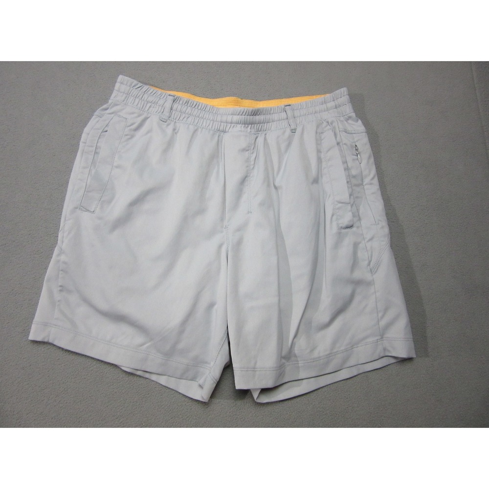 Birddogs Shorts Mens L Gray Orange Lined Athletic Performance Pockets Athleisure